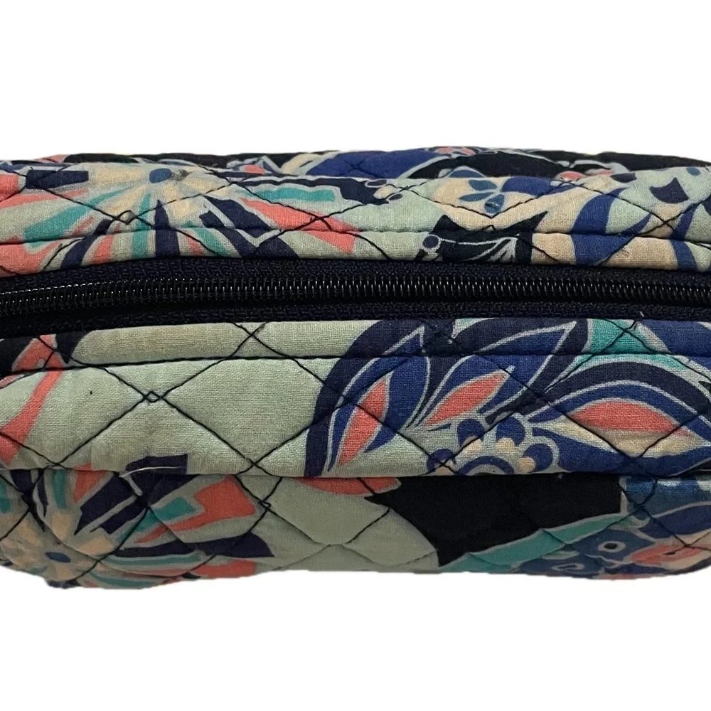 Vera Bradley Cosmetic Bag Lotus Flower Swirl Quilted